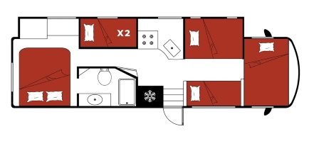 EM A Family Sleeper Floor Plan 1