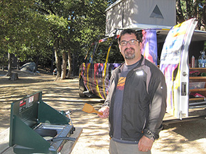 Bakpak Dave camping with a Mavericks Campervan